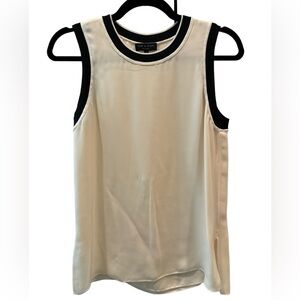 Rag & Bone Cream and Navy sleeveless top